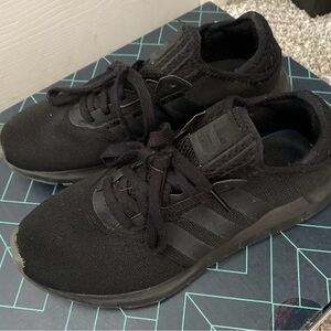 Adidas All-Black Knit Sneakers